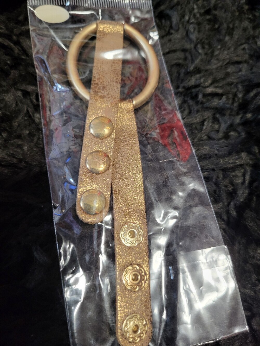 Gold Leather Braclet